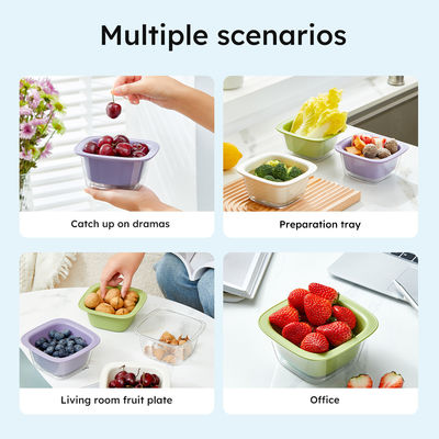 Double Layers Kitchen Fruit Washing Bowl Mini Plastic Drain Basket