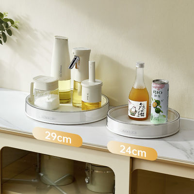 Large Capacity Home Use Rotating Spice Tray PP PET 29*5CM/24*5CM