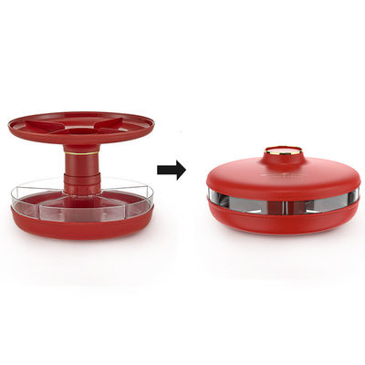 Double Layer Foldable 360 Degree Rotating Food Tray  Spinning Storage Tray