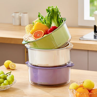 Multipurpose Double Layer Drain Basket Multifunctional Drain Basket For Washing
