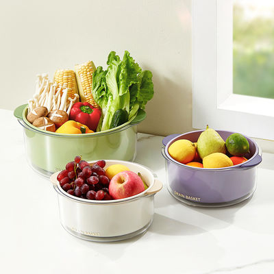 Multipurpose Double Layer Drain Basket Multifunctional Drain Basket For Washing