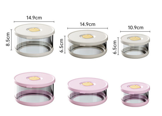 2024 New Kitchen Food Hermetic Containers Microwave Safe High Borosilicate Glass Lunch Box 350 ml